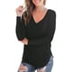 thumbnail image 5 of Gibobby Blusa Manga Larga Mujer Top para mujer Blusa casual de vacaciones de manga larga（Negro， XL), 5 of 5