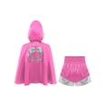thumbnail image 2 of Hansber Kids Boys Girls Metallic Trim Martial Arts Boxer Training Outfit Boxing Robe And Sides Slit Shorts Set Hot Pink Silver 8, 2 of 6