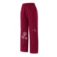 thumbnail image 4 of Gibobby pantalones colombianos de mujer Pantalones casuales de color sólido para mujer Pantalones con bolsillos en la cintura elástica Pantalones de pierna ancha (Vino, S), 4 of 5