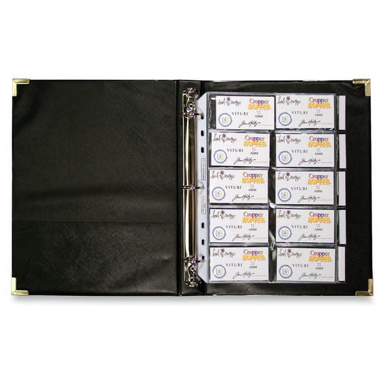 anglers 3 ring business card binder Advantus (ANG303)Anglers 3-Ring Binder,Black | 5 Tabbed Pages for Business Cards | Holds Up to 1,000 Cards | Clear Polypropylene Pages the Ring Binder Depot binder stands strong where many basic binders fall apart. Anglers 3-Ring Business Card Binder