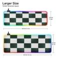 thumbnail image 3 of Black and White Squares RGB Gaming Mouse Pad Large Keyboard Mat Rubber Base 13 Light Modes, 3 of 6