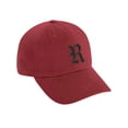 thumbnail image 3 of Daxton Low Profile Adjustable Baseball Dad Hat Cap Old English Font Alphabet A to Z, Red Hat Black R, 3 of 4