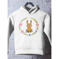 thumbnail image 3 of Bunny With Floral Wreath Hoodie Toddler -Image by Shutterstock,  2 Toddler, 3 of 4