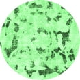 thumbnail image 1 of Ahgly Company Indoor Round Abstract Emerald Green Modern Area Rugs, 4' Round, 1 of 4
