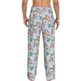 thumbnail image 2 of Bixox Men's Unicorn DoingYoga Patterned Pajama Pants with Pockets Lounge Clothes for Home, 2 of 5