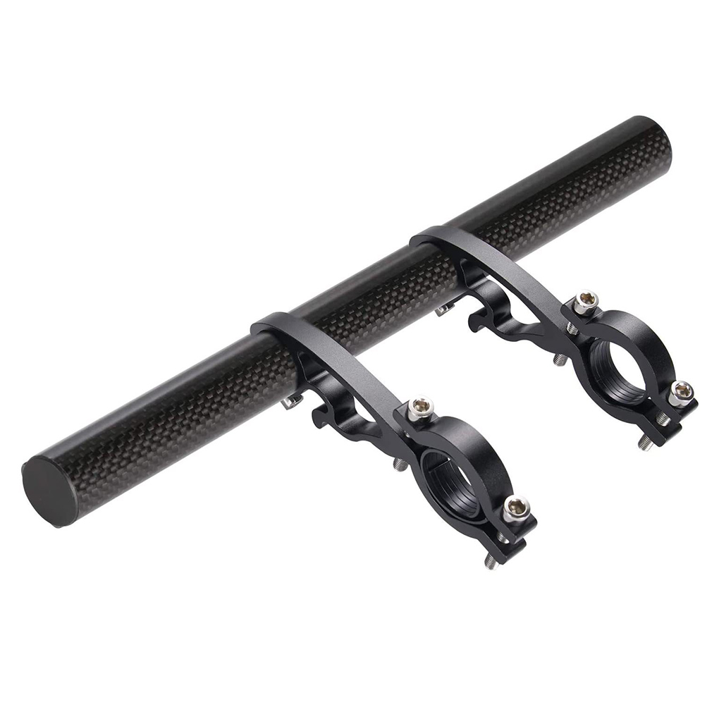 Support Extension Guidon Vélo – Fibre De Carbone Et Alliage Aluminium, Pour Ajouter Lampes, Téléphone, Etc.