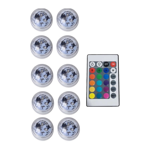 Under Water Led Light IP68 Waterproof Battery Operate RGB Submersible For Swimming Pool Fish Tank Pond Wedding Party Decoration ,Easy to Install