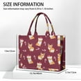 thumbnail image 3 of Large Capacity Tote Bag,Christmas Corgi Handbag Fashion Luxury Tote Bag,15.7"x13"x 5.1" Inches,Laptop Compatible, 3 of 6
