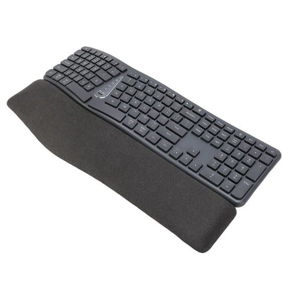Wireless Computer Keyboard, Comfortable Ergonomic Keyboard Rechargeable for Computer Laptop