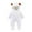 White, variant on Elainilye Fashion Baby Clothes Newborn Girls Boys Clothes Warm Bear Ears Overall Rompers Hooded Jumpsuit, Sizes 0-12 Months