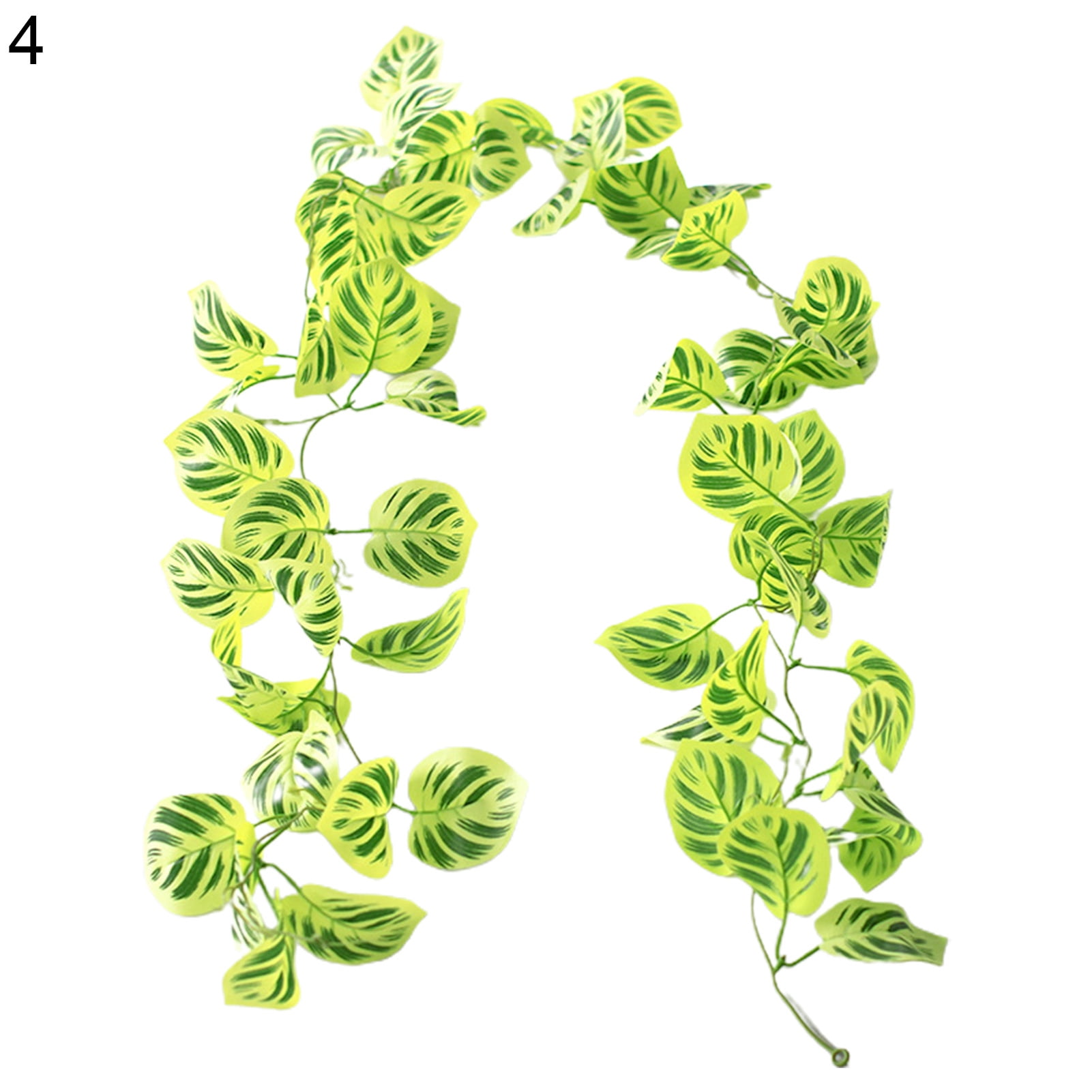 HEVIRGO Artificial Plant Simulated Wide Application Plastic Decorative Ivy  Green Fake Vine Decor for Home Beige Plastic