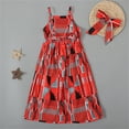 thumbnail image 5 of CPNG Toddler Baby Girl Skirt African Print Dress Summer Clothes Outfits Little Girl Casual Dresse and Headband 2 Pcs Set(RD2,18-24 Months), 5 of 9