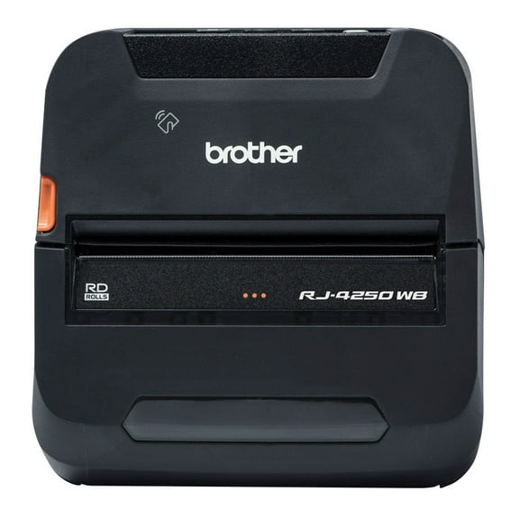Brother RJ-4250WB Mobile Label Printer – Bluetooth & Wi-Fi, AirPrint iOS, Portable, Direct Thermal, Monochrome Printing