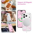 thumbnail image 2 of XUCP-Magnetic for iPhone 17 Pro Case, Bow Case Compatible with MagSafe, Wireless Slim Clear Ribbon Aesthetic Phone Cover Anti-Yellowing Shockproof Protective Cover for Women Girl - Pink, 2 of 4