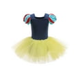 thumbnail image 6 of ATAIKU 3-9Y Kids Girls Princess Ballet Dress Short Sleeve Leotards Skirted Tutu Dancewear Halloween Christmas Party Dress, 6 of 14