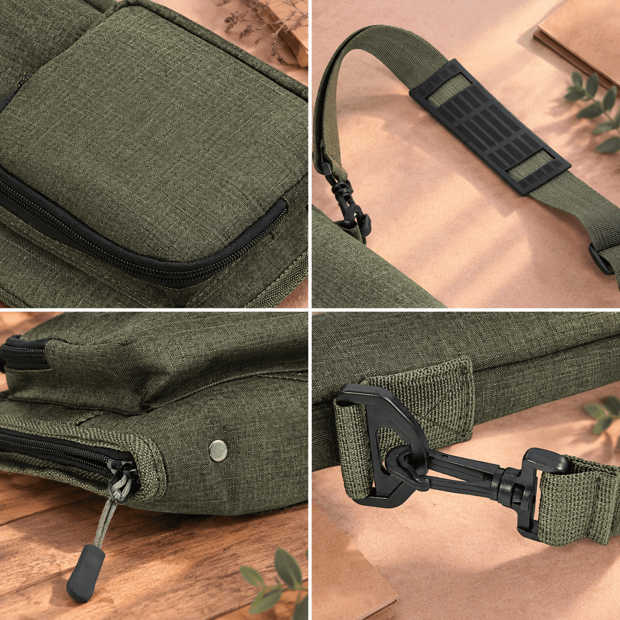 Fly Fishing Bag Only Canvas Durable Carry Case for Rods Reels Tackle