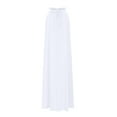 thumbnail image 6 of Womens Linen Halter Dress Sleeveless Long Dress Loose Fit Lace-up Keyhole Back Summer Casual Beach Sundress (S, White), 6 of 6