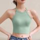 thumbnail image 1 of Puntoco Camisetas sin mangas ajustadas para mujer Camiseta sin mangas con almohadilla para el pecho y base de color sólido de verano integrada con cuello redondo para mujer, 1 of 5