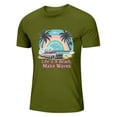 thumbnail image 3 of NAMTYQX Mens Graphic T-Shirts Plus Size Breathable Short Sleeve Elastic Casual Pattern Baggy Light Boho Round Neck Compression Shirt Men Army Green Size XL, 3 of 5