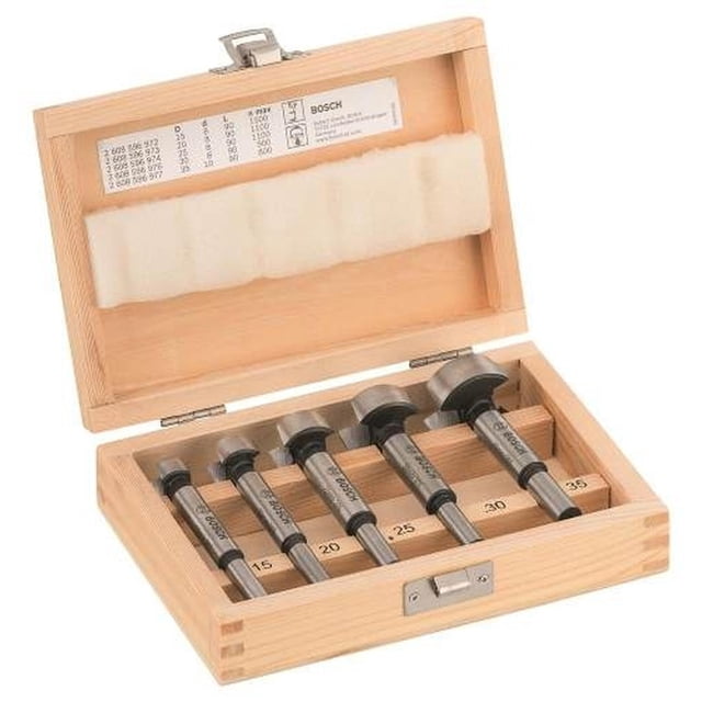 Set De 5 Brocas Para Madera Bosch Forstner 15 20 25 30 35 Mm 2607018395