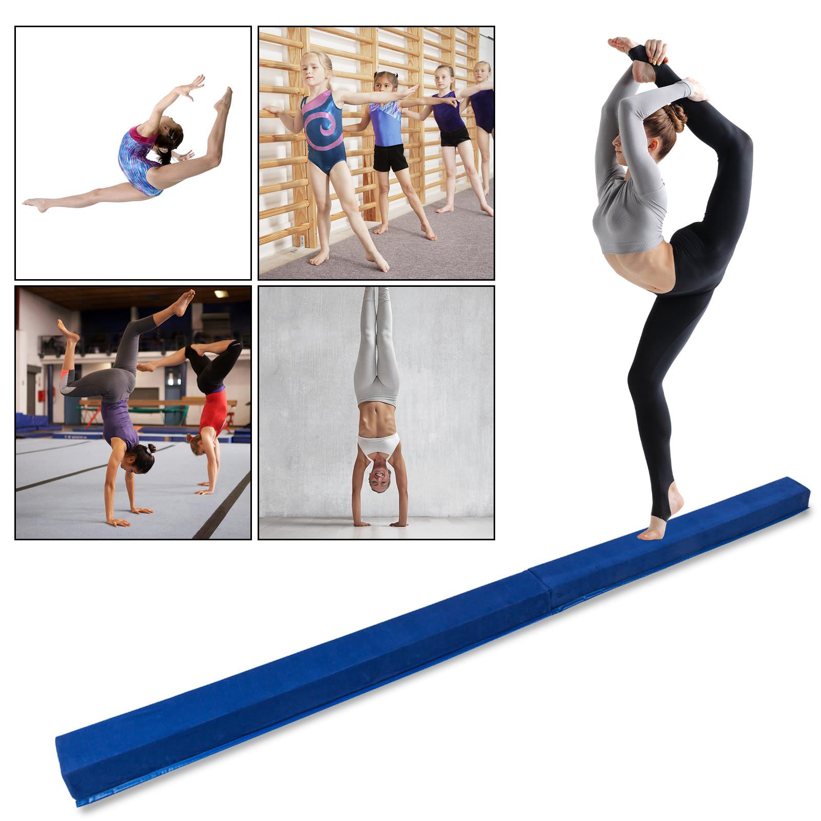Giantex Sectional Gymnastics Floor Balance Beam Skill Performance Training Folding 