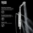 thumbnail image 2 of VIGO Mateo 60 in. H x 7 in. W 6-Jet Shower Panel System with Fixed Rainhead and Hand Shower Wand in Stainless Steel, 2 of 9
