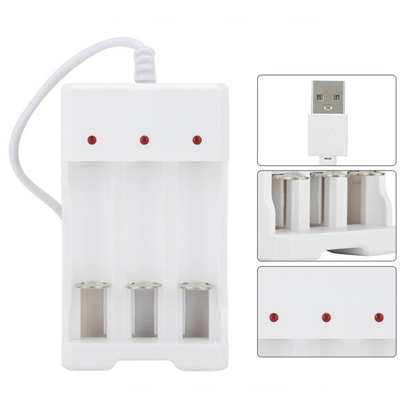 Rechargeable Battery, AA Battery USB Charger, Ith USB Plug Three Slots Charger Laptop Or AA AAA Rechargeable Battery For Charging Power Bank