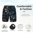 thumbnail image 3 of Honeii Joystick Gamepad Print Men's Swim Shorts,Mens Swim Trunks,Breathable Mesh Beach Shorts for Swimming,Surfing, and Beach Activities-Large, 3 of 6