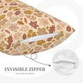 thumbnail image 3 of Rateoe Fall Leaves Pattern Pillow Covers with Invisible Zipper(Pillows are not Included) Standard Pillowcases-14"x20", 3 of 6