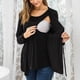 thumbnail image 2 of Mujeres Maternidad Camisas Embarazadas Enfermería Blusa Tops O-Cuello Manga Larga Vendaje Lactancia Materna Odeerbi ODB123177, 2 of 9