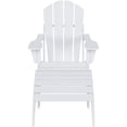 thumbnail image 3 of Paradise 2-Piece Set Classic Folding Adirondack Chair with Footrest Ottoman, 3 of 3