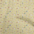 thumbnail image 1 of oneOone Polyester Spandex Yellow Fabric Conversational Footwear Craft Projects Decor Fabric Printed By The Yard 56 Inch Wide, 1 of 4