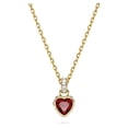 thumbnail image 1 of Collar con colgante Swarovski Chroma en forma de corazón, cristal rojo, tono dorado, 1 of 5