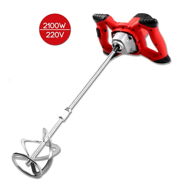 2100W Electric Cement Mixer Stirrer 6Speed Handheld Concrete Mixer for