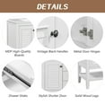 thumbnail image 5 of 36" Bathroom Vanity without Sink, Cabinet Base Only, Two Cabinets and Drawers, Open Shelf, Solid Wood Frame, White, 5 of 9