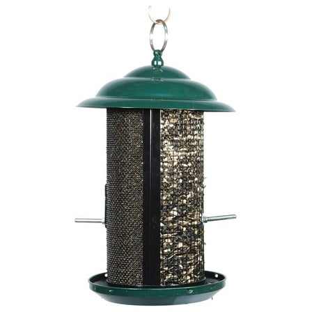 Mesh Combo Bird Feeder - Nyjer & Mixed Seed - 3lb Capacity - Powder Coated Metal - Easy Clean - Ready to Hang - Attracts Wild Birds