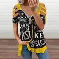 thumbnail image 2 of Motivational Decorative Picture Boxing Gloves Womens Summer V Neck Zipper Top Short Sleeve T Shirt Off Shoulder Top Casual Classy Loose Shirts, 2 of 7