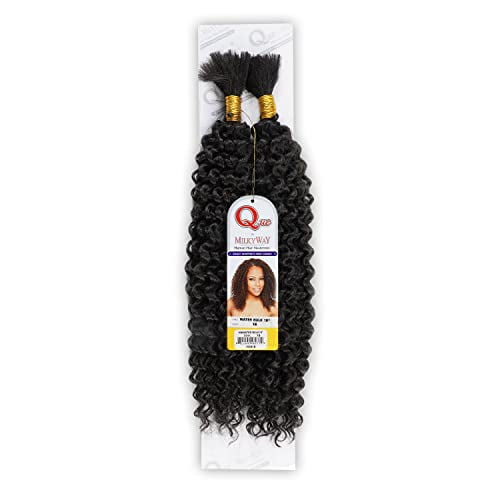 human hair braids milky way que water bulk (18 inch pack of 2, 4)