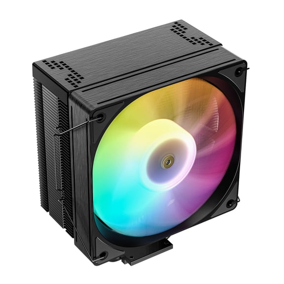 Vetroo V5E CPU Air Cooler with Brushed Finish Design & 5 Heat Pipes, 120mm FDB & PWM Fan, ARGB LED Lighting Sync Cooling for Intel LGA 1851/1700/1200/115X AMD AM5/AM4 - Black