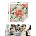 thumbnail image 5 of nqOlkjepod Pink Peony Blossom Cloth Napkins Set of 4 Reusable Dinner Napkins, Spring Botanical Floral Watercolor Cocktail Napkin Washable Table Napkins for Wedding/Holiday Party/Baby Shower 20"x20", 5 of 8