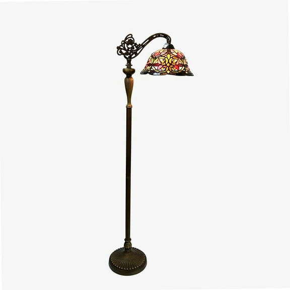 RADIANCE Goods Tiffany-Style 1 Light Victorian Reading Floor Lamp 12" Shade