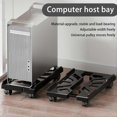 thumbnail image 3 of Computer Tower Stand Adjustable Mobile CPU Stand Black, 3 of 5