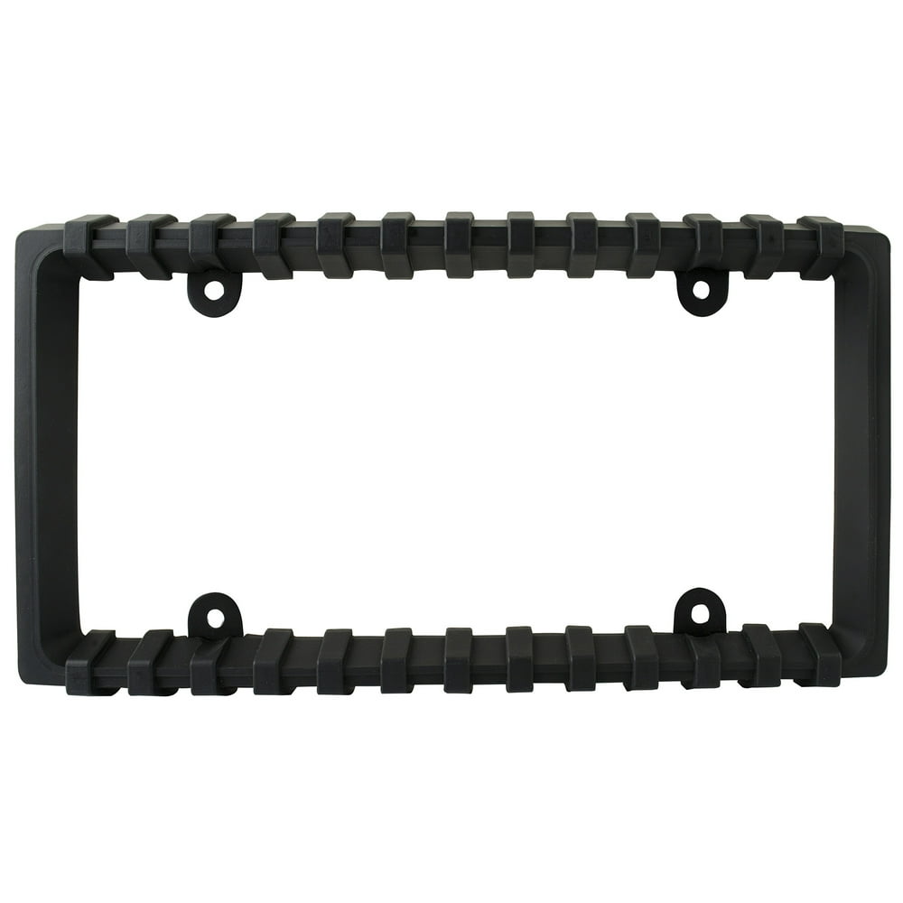 Custom Accessories License Plate Frame Bumper Guard, Black Walmart
