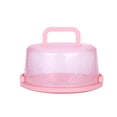 thumbnail image 1 of Caja portátil para guardar pasteles, recipiente para alimentos frescos con tapa y asa para el refrigerador (rosa), 1 of 7