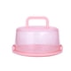 thumbnail image 1 of Caja portátil para guardar pasteles, recipiente para alimentos frescos con tapa y asa para el refrigerador (rosa), 1 of 7