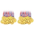 thumbnail image 1 of Paquete de 60 Medallas de Premio de Plástico Dorado para Niños, Perfectas para Deportes, Competiciones y Regalos de Fiesta, 1 of 5