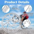 thumbnail image 3 of Bicycle disc brake disc 160mm, 2-pack stainless steel bicycle rotor with 12 screws, suitable for most bicycles, road bikes, mountain bikes, BMX mountain bikes (160mm), 3 of 7