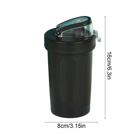 Linnome Pack of 1 Shaker Bottle with Pill Organizer and Storage for Protein Powder