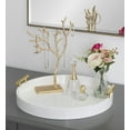 thumbnail image 5 of Kate and Laurel Lipton Modern Round Tray, 18" Diameter, White and Gold, Decorative Accent Tray for Storage and Display, 5 of 5