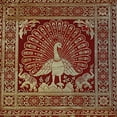 thumbnail image 3 of Stylo Culture Indian Zippered Brocade Burgundy Maroon And Gold Throw Pillow Covers 16x16 Jacquard Weave Banarasi Decorative Pillow Cases Dancing Peacock Floral 40x40 cm Cushion Covers (1 Pc), 3 of 3